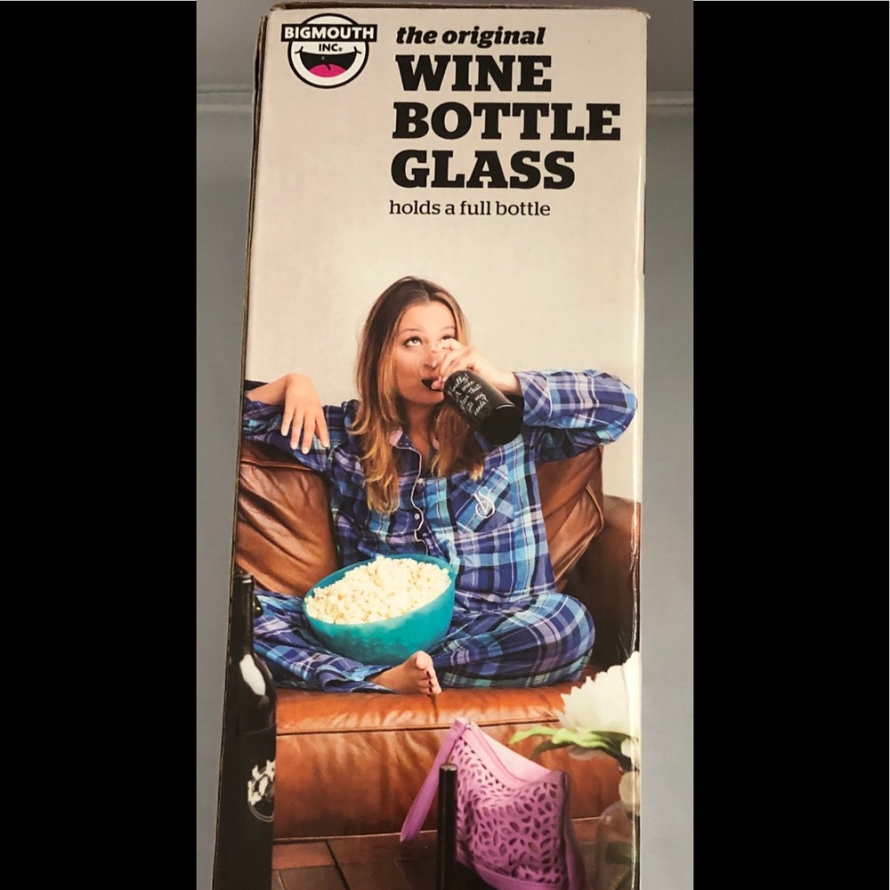 The Original Wine 🍷Bottle Glass  Big Mouth 👄